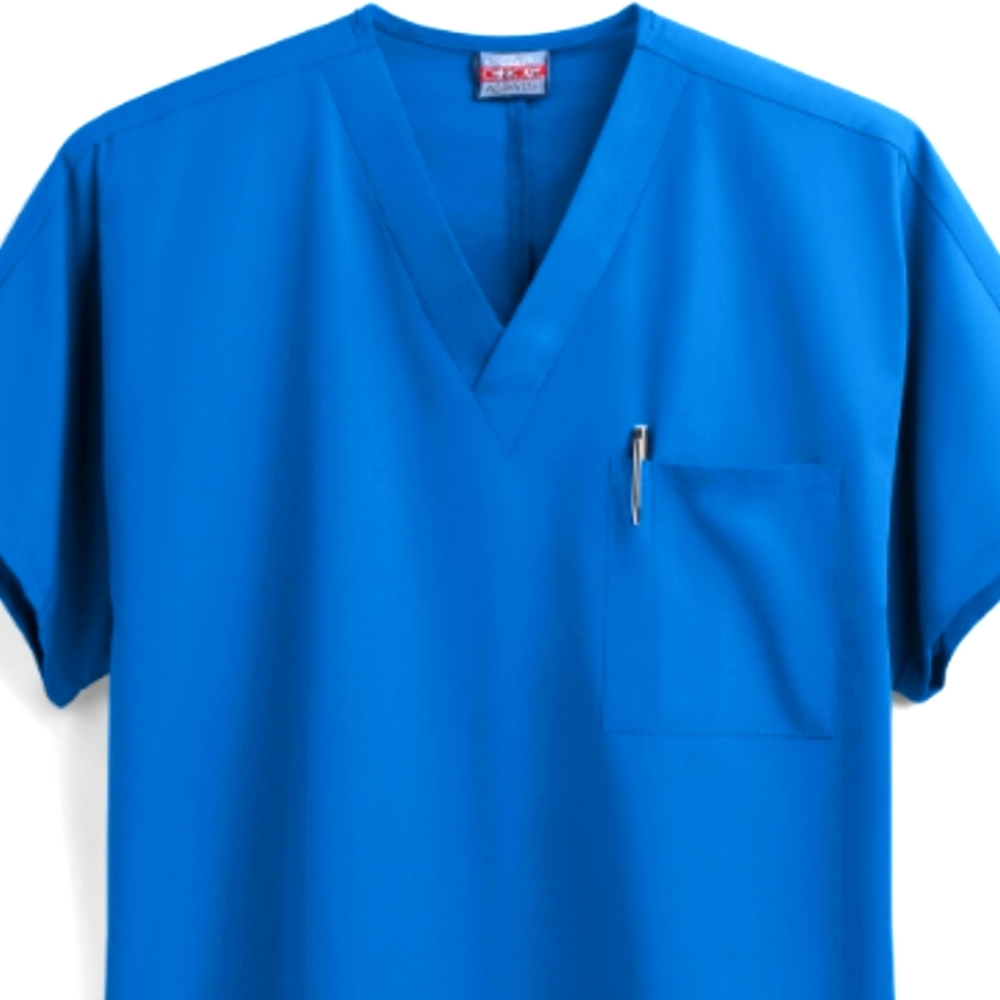 Cherokee royal blue scrub top. Size L